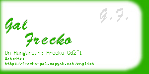 gal frecko business card